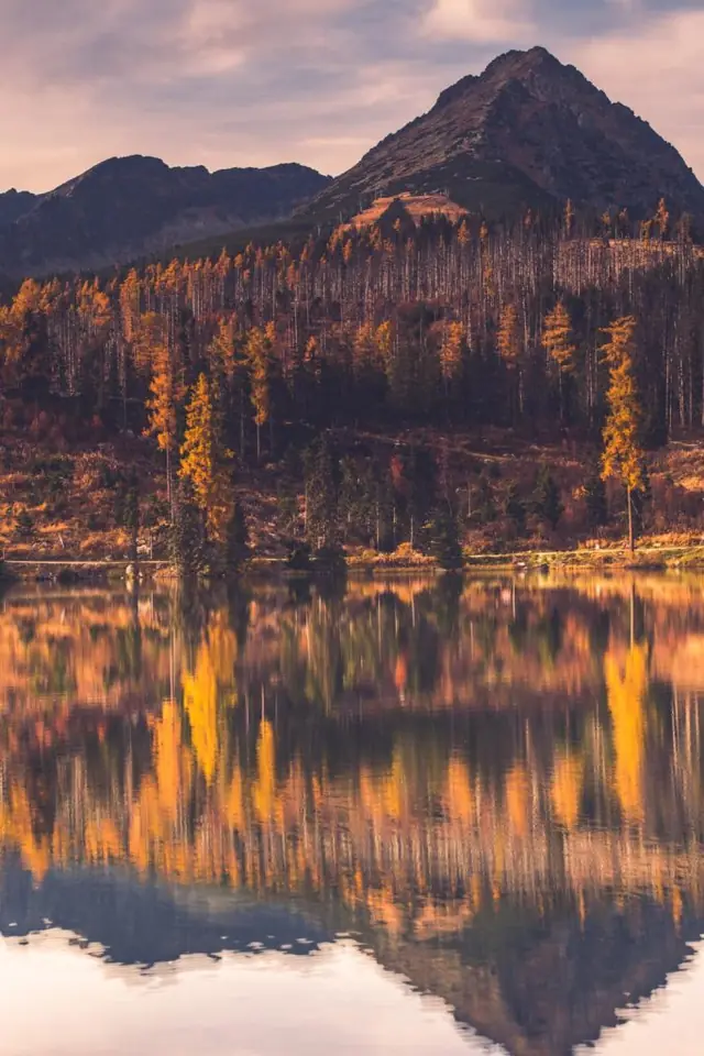 Autumn reflections on a lake